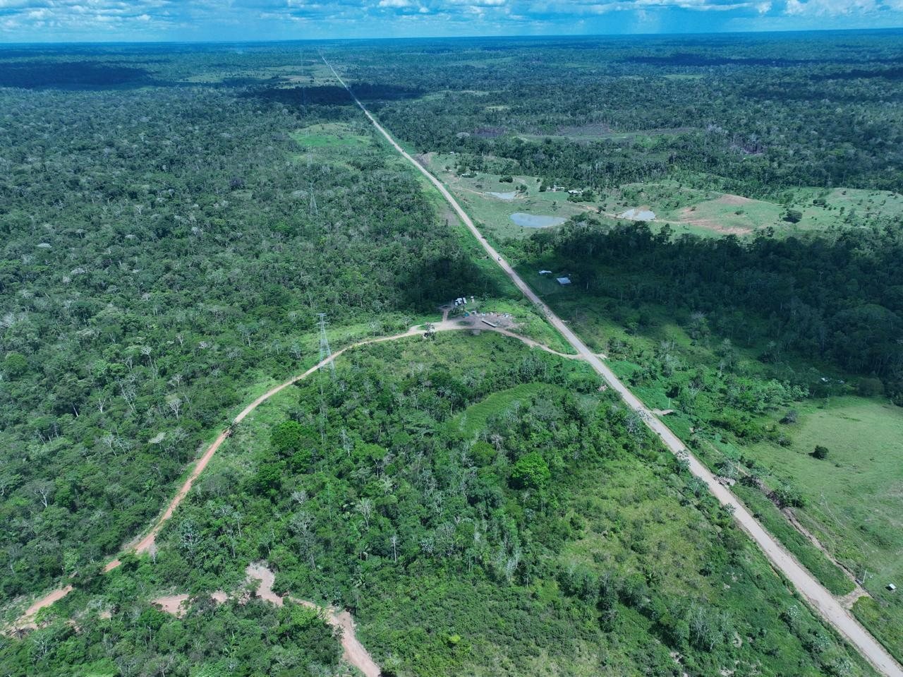 Área de manejo florestal vista por drone