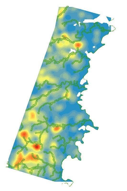 Mapa de calor do manejo florestal